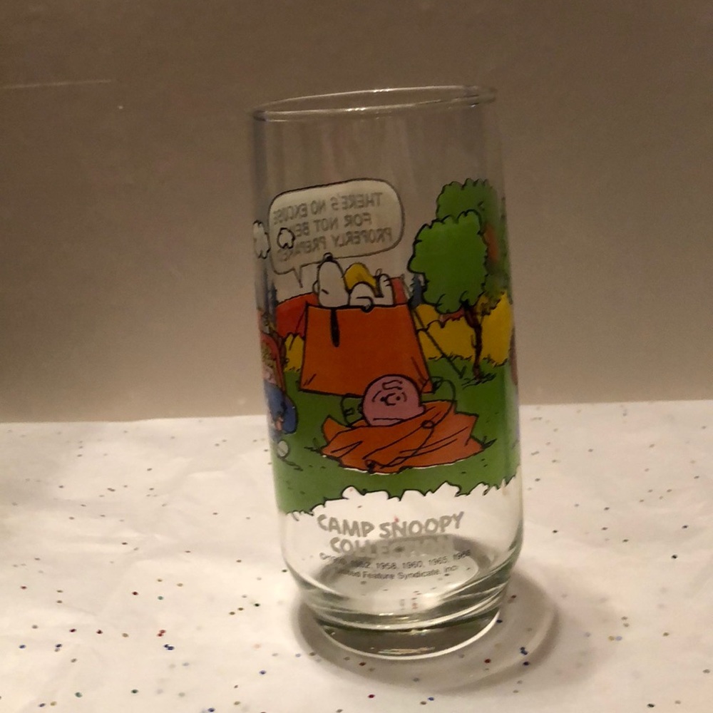 Vintage camp snoopy collection McDonald’s glass